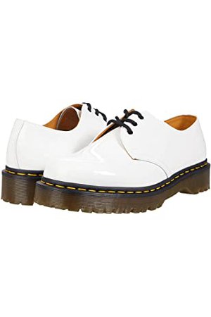 Amazon.com | Dr. Martens, 3989 Brogue BEX 3-Eye Leather Wingtip Shoe for Men and Women, Black & White, 15 US Women/14 US Men | Oxfords