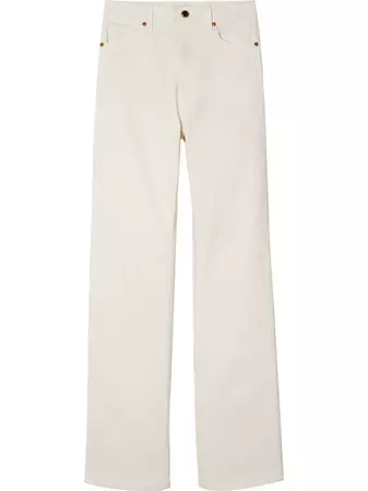 Shop KHAITE Danielle high-waisted straight leg jeans with Express Delivery - FARFETCH