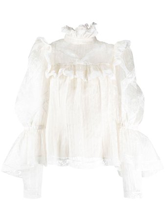 Marc Jacobs, striped ruffle blouse