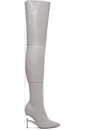 Unravel Project | Leather thigh boots | NET-A-PORTER.COM