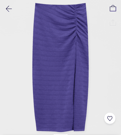 pull & bear purple crochet midi skirt