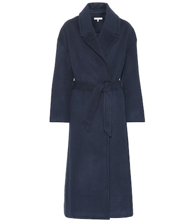 Smooth wool-blend coat