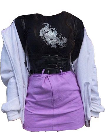 black and purple grunge aesthetic outfit