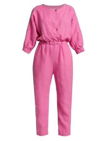 Shop Rachel Comey Holt Linen Jumpsuit | Saks Fifth Avenue
