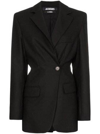 Jacquemus gathered-back single-breasted wool blazer $787 - Buy SS19 Online - Fast Global Delivery, Price