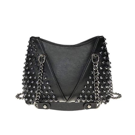 *clipped by @luci-her* Chained Rivet Gothic Bag - Gothic Babe Co