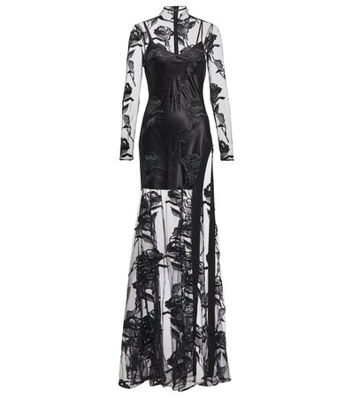 David Koma - Embroidered tulle gown | Mytheresa
