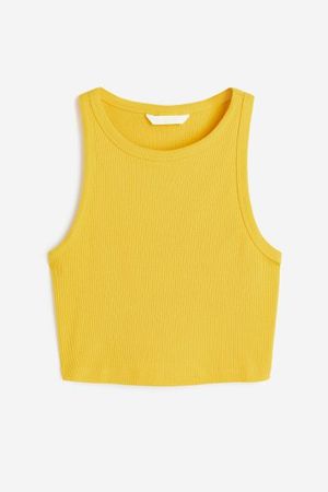 Crop Tank Top - Yellow - Ladies | H&M US