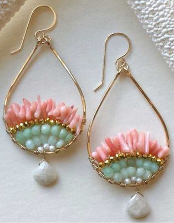 Etsy coral earrings