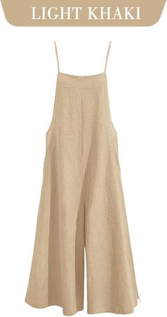 Amazon.com: YESNO Women Casual Loose Long Bib Pants Wide Leg Jumpsuits Baggy Cotton Rompers Overalls with Pockets PZZ : Clothing, Shoes & Jewelry