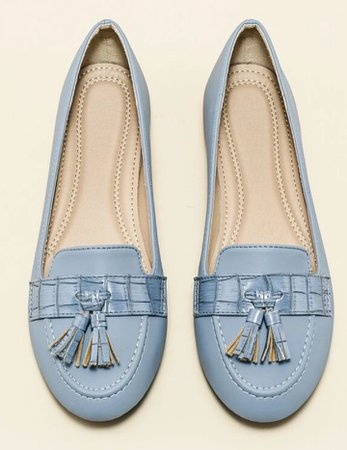 shein blue loafers