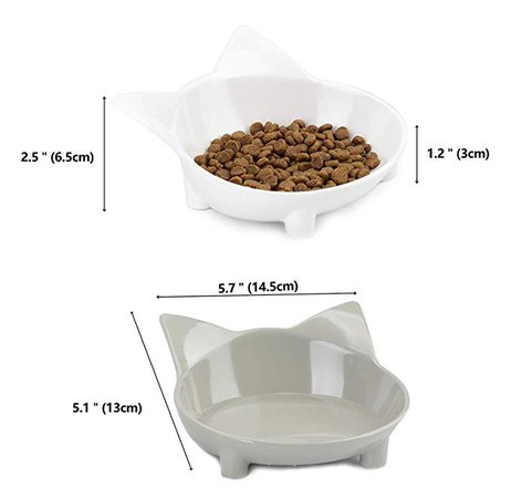 Amazon.com : Cat Bowls Cat Food Bowls Non Slip Cat Double Dish Pet Food & Water Bowls Feeder Bowls Pet Bowl Set of 3 for Dogs Cats Small Animals (Safe Food-Grade Melamine Material) : Pet Supplies