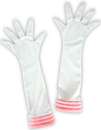 Amazon.com CHIUS Cosplay Costume Gloves for Sailor Chibi Moon Tsukino Chibiusa Version 1/4 White, Pink