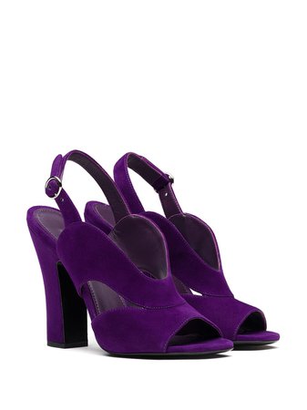 Prada Open-Toe Sandals 1X890LF105008 Purple | Farfetch