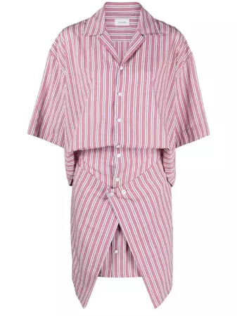 Lemaire camp-collar Striped Shirt Dress - Farfetch