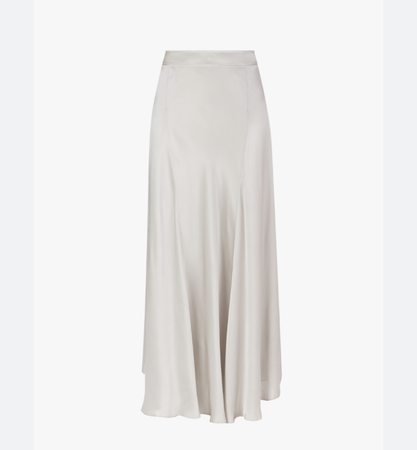 white satin maxi skirt