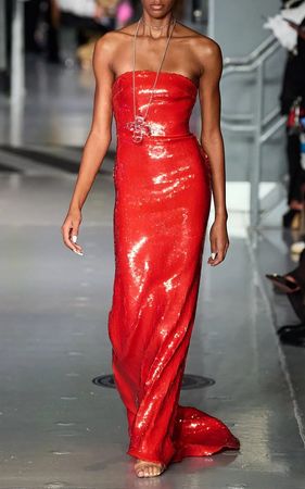 Sequined Column Gown By Laquan Smith | Moda Operandi