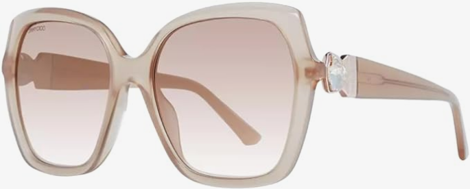 Jimmy Choo Brown Gold Bejeweled "Manon" Sunglasses