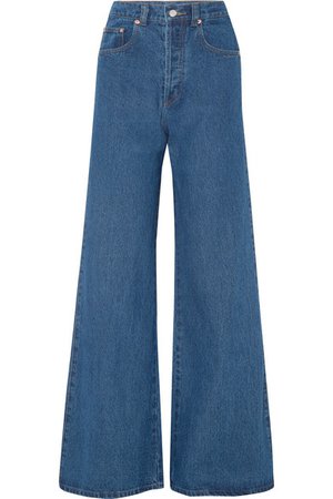 SOLACE LONDON Nora high-rise wide-leg jeans
