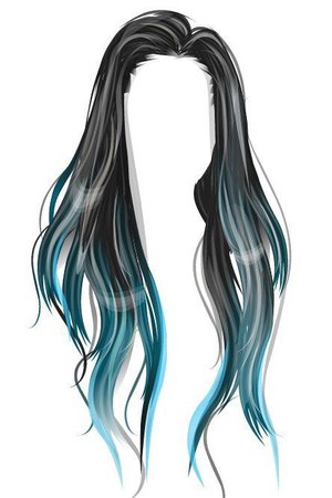 blue black hair png
