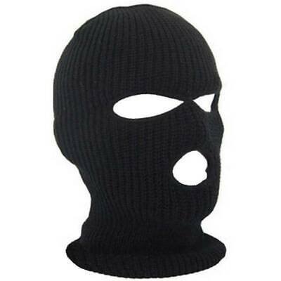 3 Hole Solid Color Full Face Mask Cover Balaclava Knit Ski Snowboard Warmer Hat | eBay