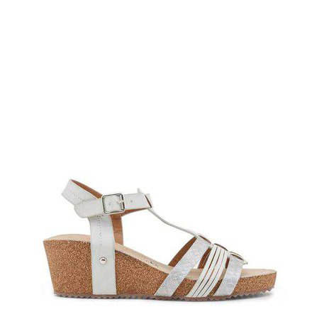 Wedges | Shop Women's Xti Grey Ankle Strap Wedges at Fashiontage | 046860_PLATINO-Grey-35
