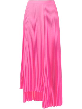 Shop pink BALENCIAGA pleated slit detail midi skirt with Express Delivery - Farfetch