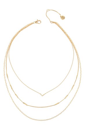 ALLSAINTS Delicate Triple Layer Necklace | Nordstrom