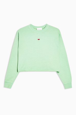 PETITE Green Watermelon Sweatshirt | Topshop