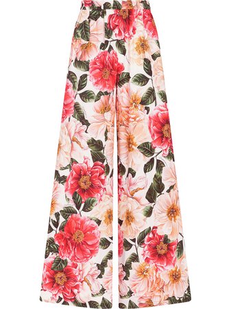 Dolce & Gabbana Calça Pantalona Com Estampa Floral - Farfetch