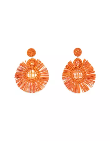 orange earrings raffia miphai - Búsqueda de Google