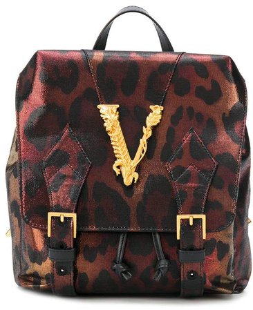 Virtus leopard print backpack