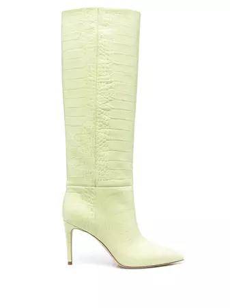 Paris Texas 95mm pointed-toe crocodile-embossed Boots - Farfetch