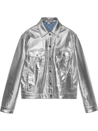 Gucci GG Metallic Denim Jacket - Farfetch