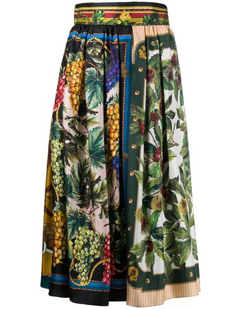 Dolce & Gabbana autumn-print Twill Skirt - Farfetch