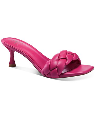 Fuschia INC International Concepts INC Parker Woven Slide Sandals, Created for Macy's & Reviews - Sandals - Shoes - Macy's