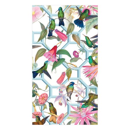 Hummingbird Trellis Paper Guest Towel Napkins - 15 Per Package | NEW | Caspari