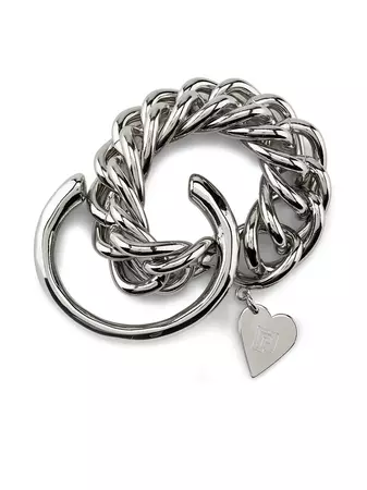 Rabanne heart-pendant chain-link Bracelet - Farfetch