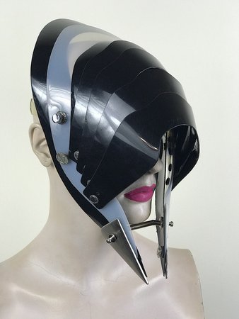Unusual Head Wear futuristic, mask hat headpiece helmet modern Steampunk wearable art | Hi Tek Webstore