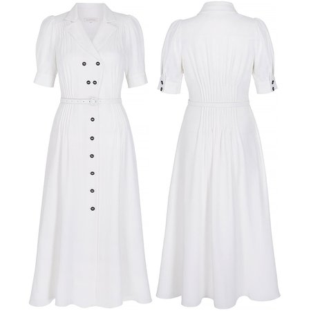Suzannah White Flippy Wiggle Dress