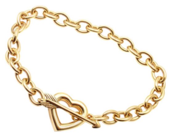Tiffany & Co. Heart And Arrow Link Toggle Gold Bracelet