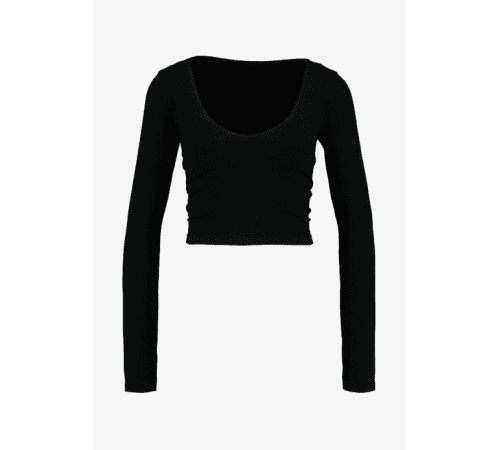 BDG Urban Outfitters LONG SLEEVE V NECK Long sleeved top polyamide Women Tops black Women's Clothing HCSIQII3T