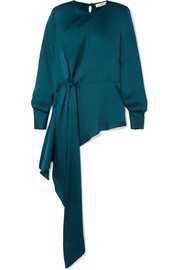 Safiyaa | Nara hammered silk-satin wide-leg pants | NET-A-PORTER.COM
