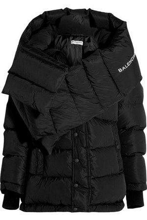 Balenciaga Swing Doudoune oversized hooded quilted shell down coat