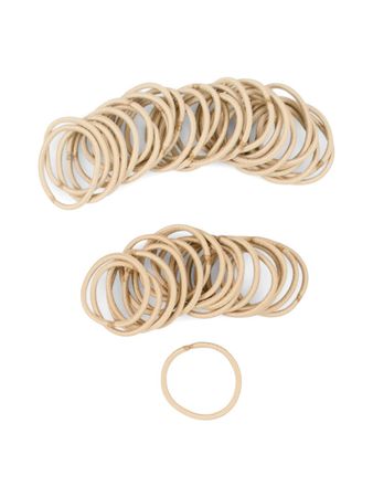 Heliums Mini Hair Elastics, 2mm Small Hair Ties for Kids, Braids and Fine Hair - 48 Count Ponytail Holders (Beige Blonde)