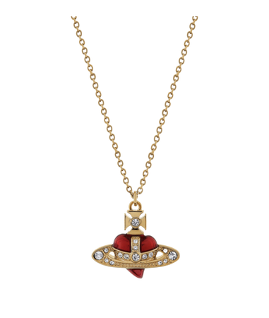 Vivienne Westwood new diamanté heart pendant necklace