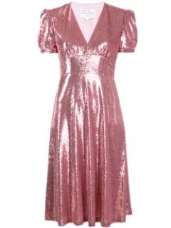 HVN Sequinned Midi Dress - Farfetch