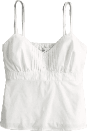 Hollister babydoll top white