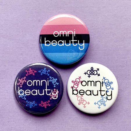 Omni Beauty Buttons // Omnisexual Omniromantic Pride Flag and | Etsy