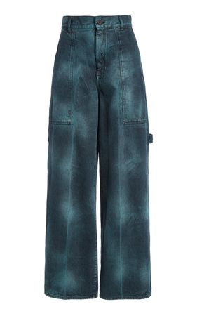 Tie Dye Denim Workwear Wide Jeans By Stella Mccartney | Moda Operandi